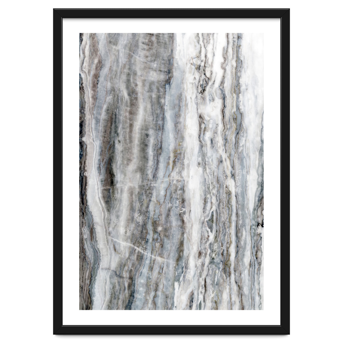 Marble Landscape II Blue and White