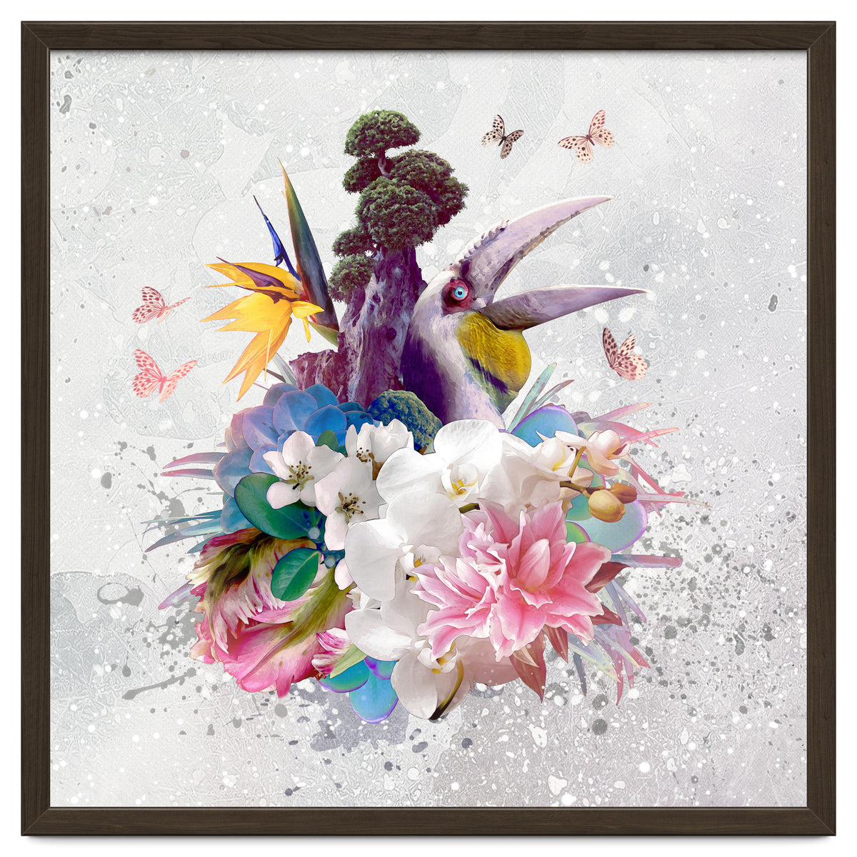 Floral Hornbill Grey