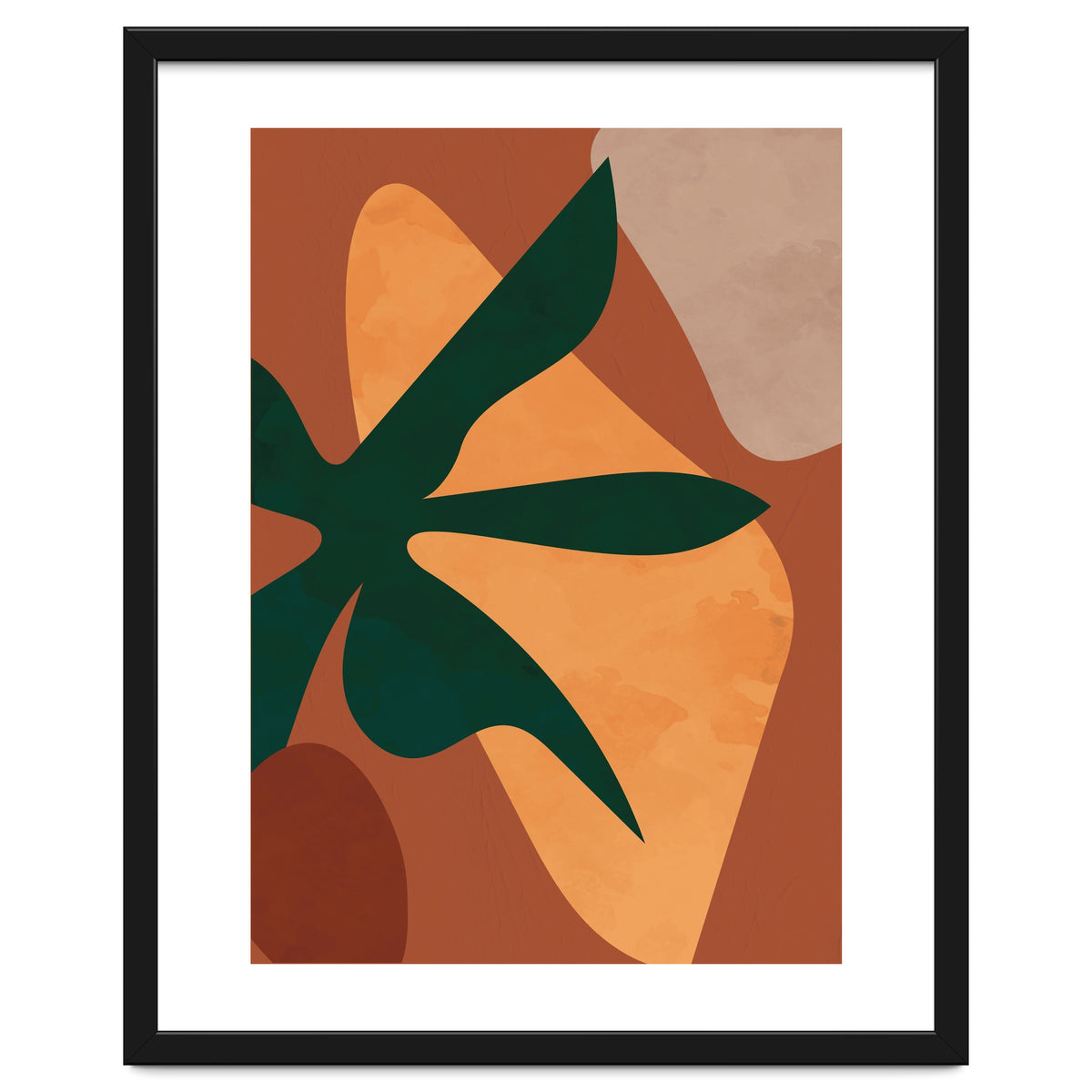 Abstract Bohemian Terracotta Plant