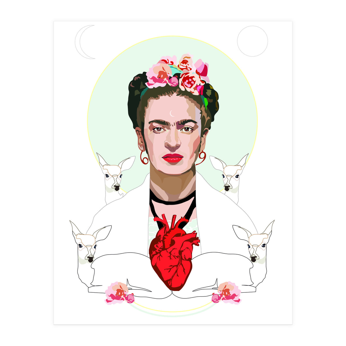 Frida Kahlo (light) (Print Only)