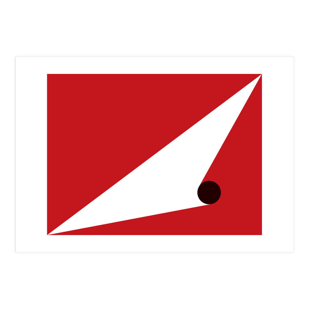 Geometric Shapes No. 71 - red, white & black (Print Only)