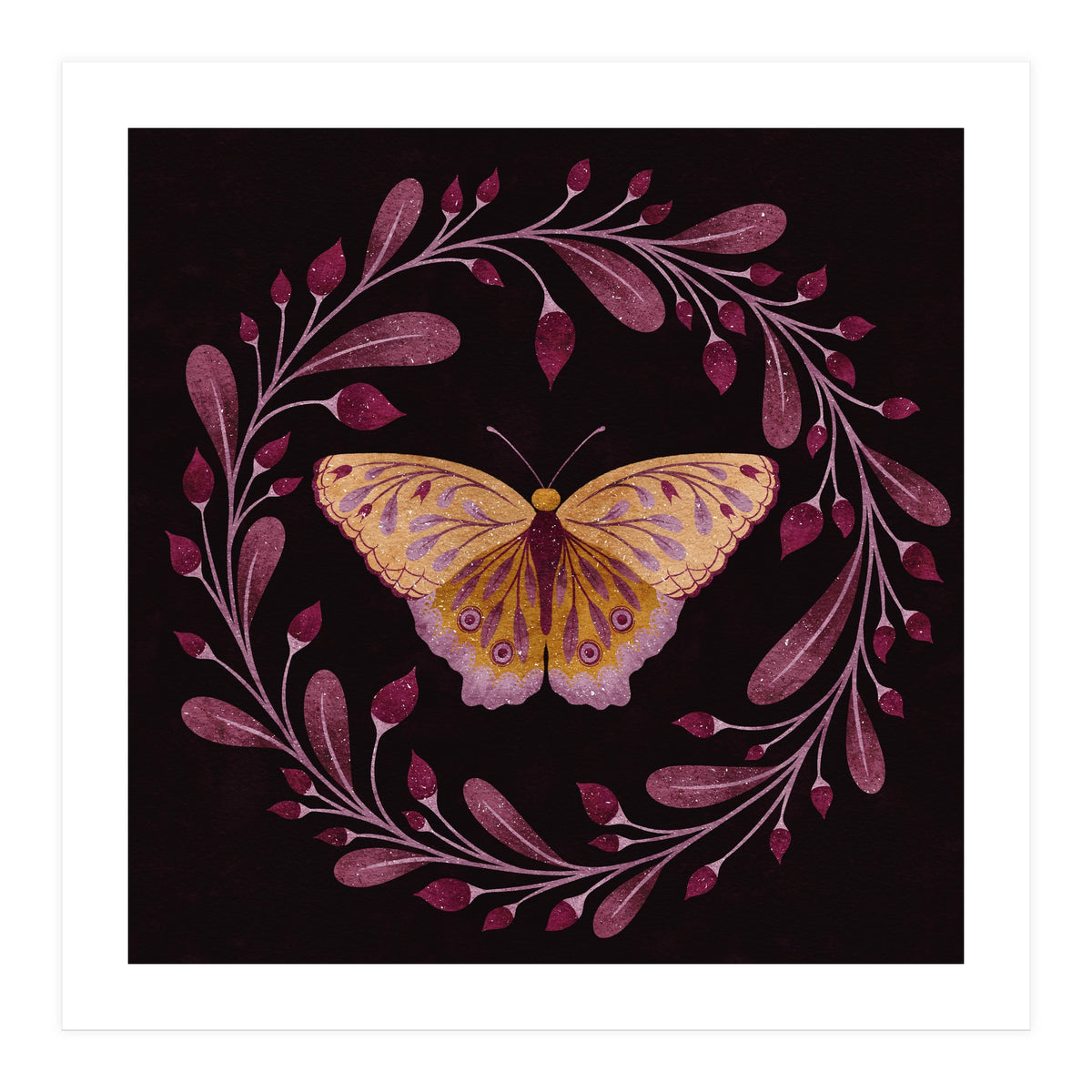 Butterfly Wreath (Print Only)