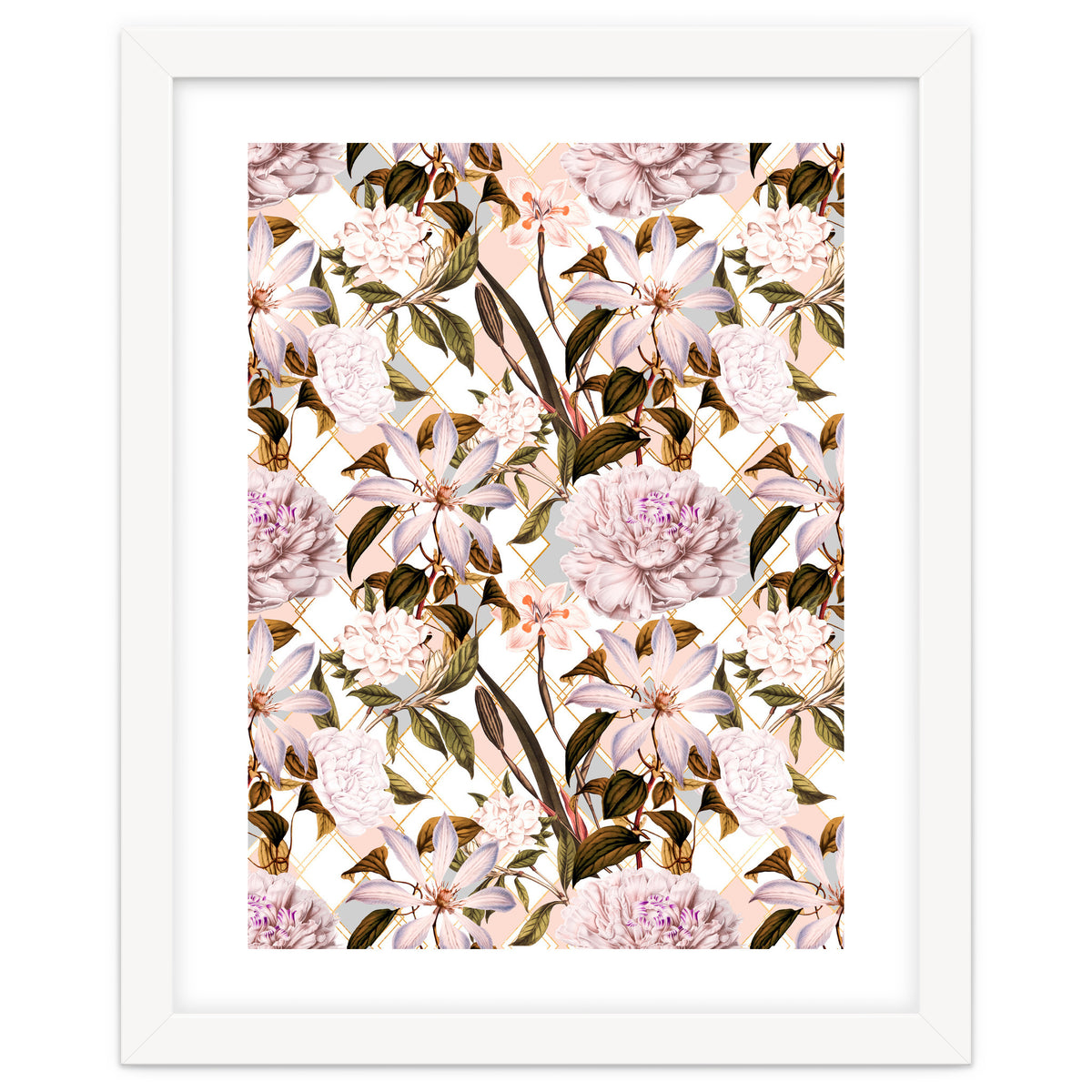 Pink flowering in geometric