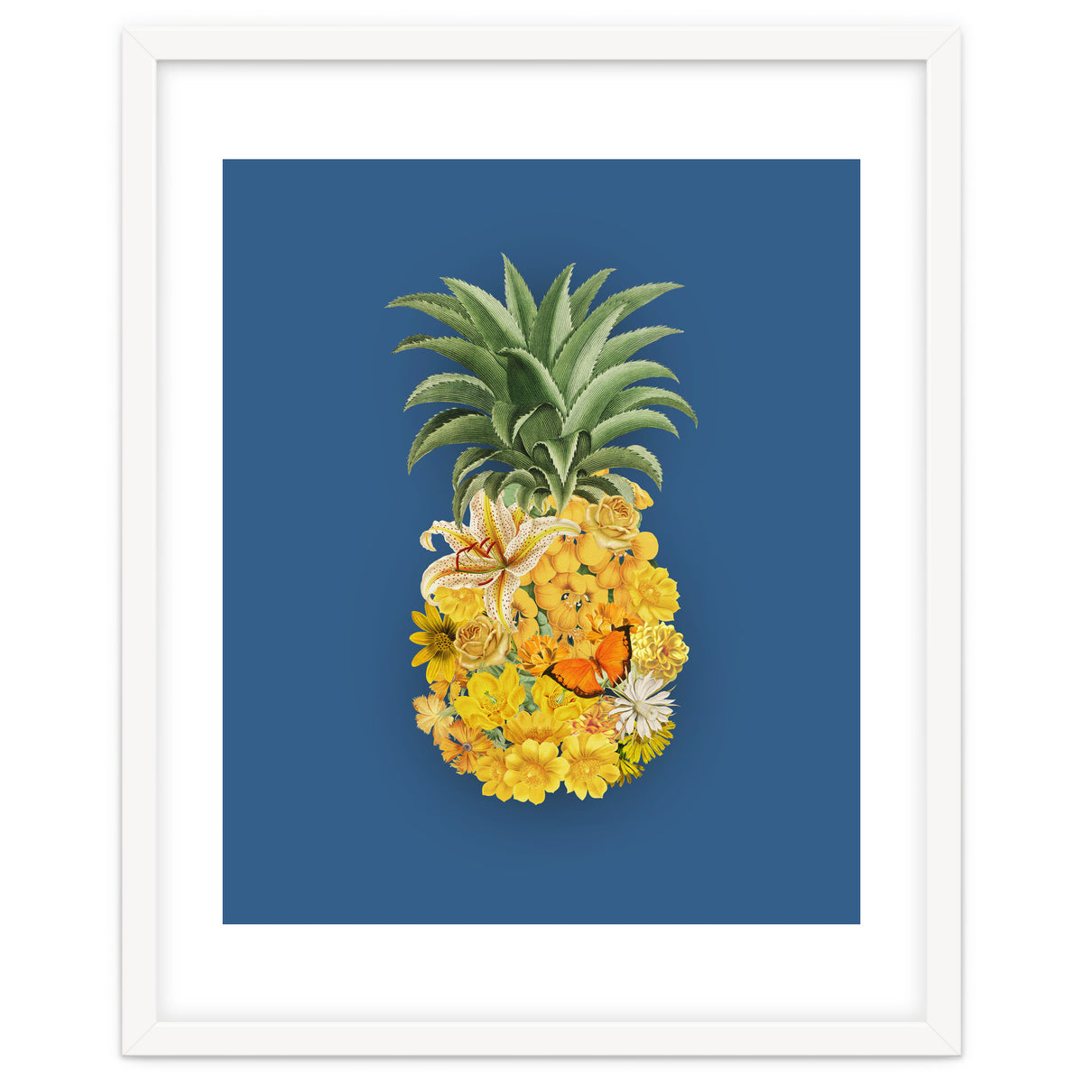 Pineapple Floral Blue