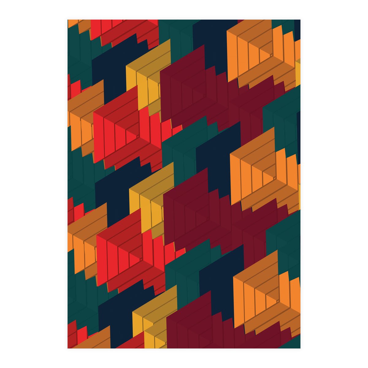 3D X Cube Autumn (Print Only)