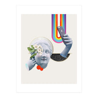 Greek Goddess Rainbow Selfie By Pear (Print Only)
