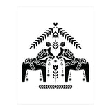 Swedish Dala Horse Folk Pattern (Print Only) thumbnail