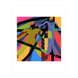 LADIES WEARING YELLOW AND BLUE PATTERNS (Print Only) thumbnail