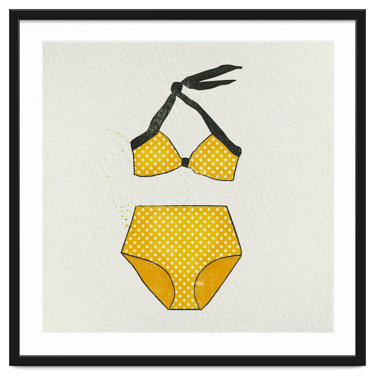 Yellow polka dot bikini