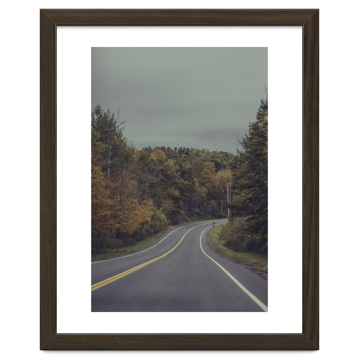 Fall Road in Upstate New York