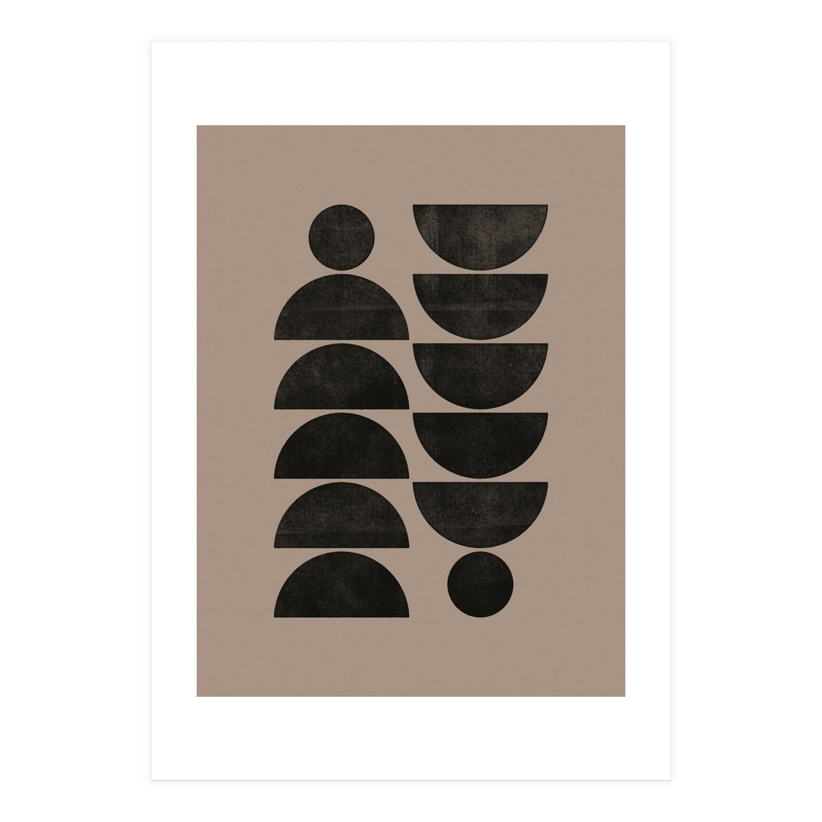 Mid-Century Modern No.30 - Woodblock Print (Print Only)