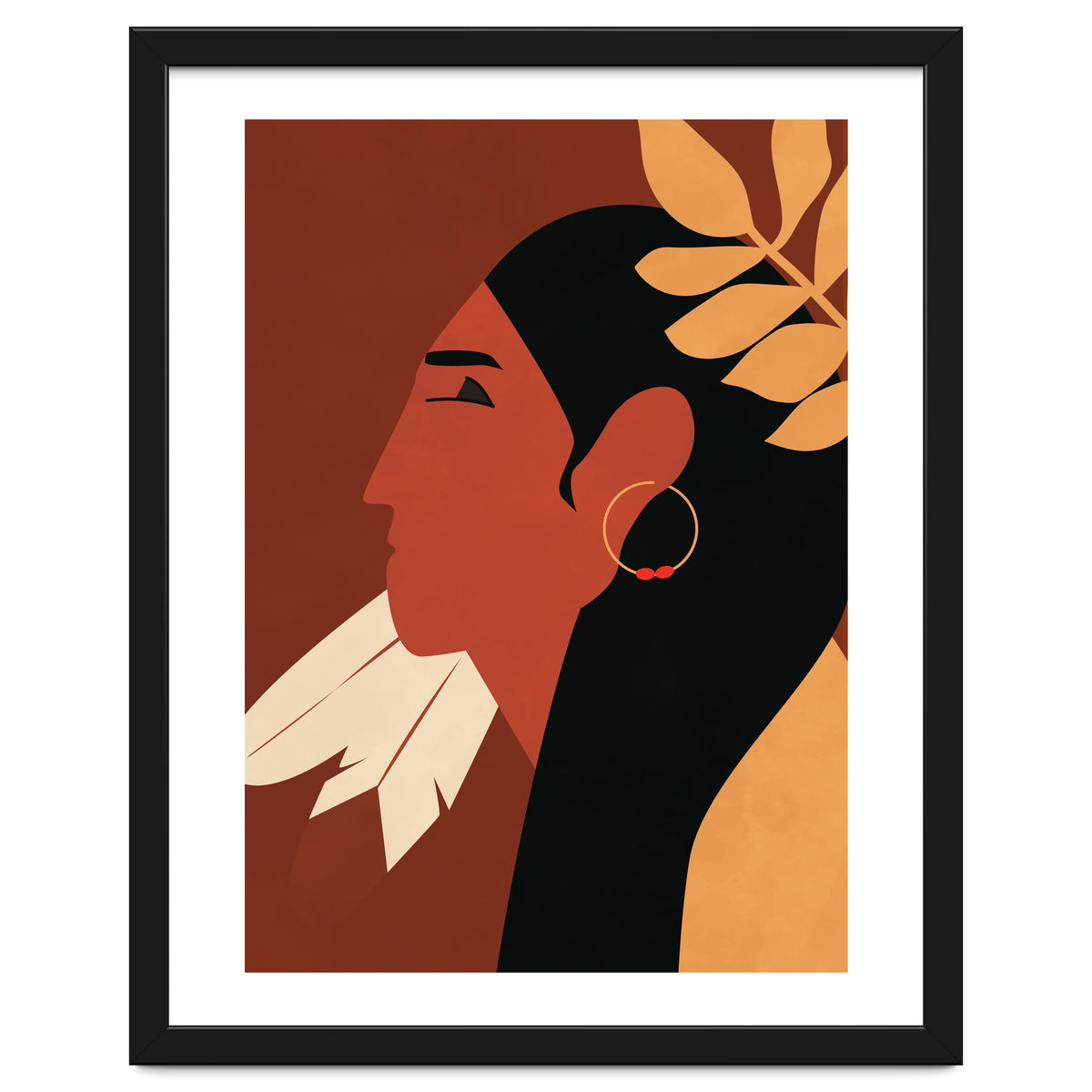 Boho Chic Woman Indian Fashion Print