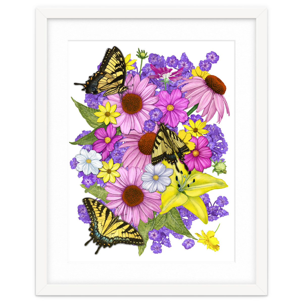 Corn Flowers and Swallowtails