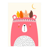 Cute Little Bear Pink (Print Only) thumbnail