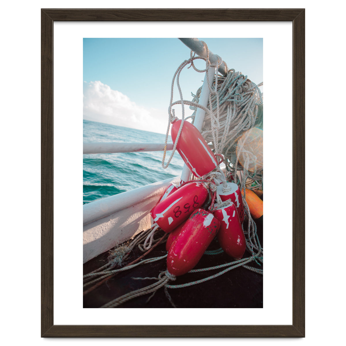 Buoys on a fishing boat