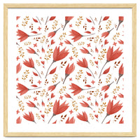 Delicate Autumn Floral Gouache Pattern Collection I