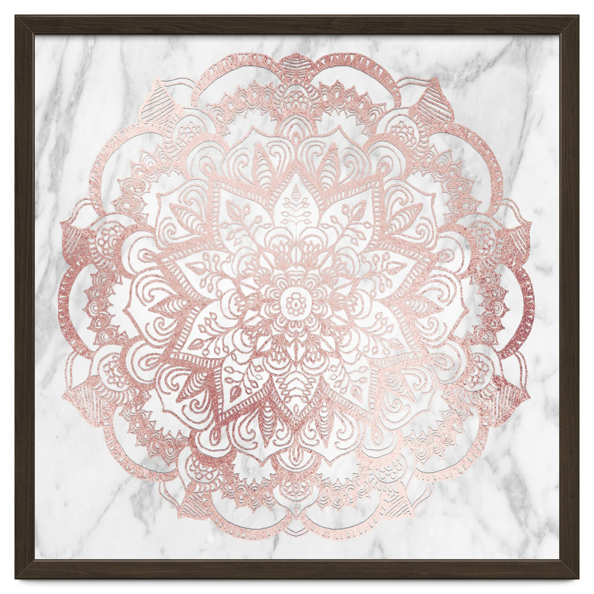 Rose Gold Mandala Star