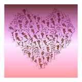Heart collage of golden Cupid like characters (Print Only) thumbnail