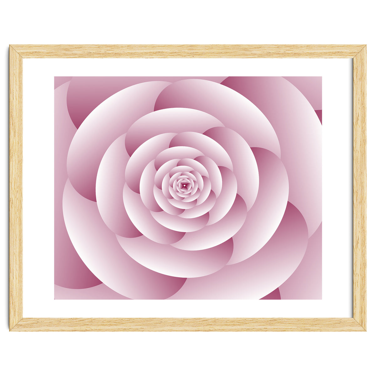 Abstract Rose Spiral 3D Art