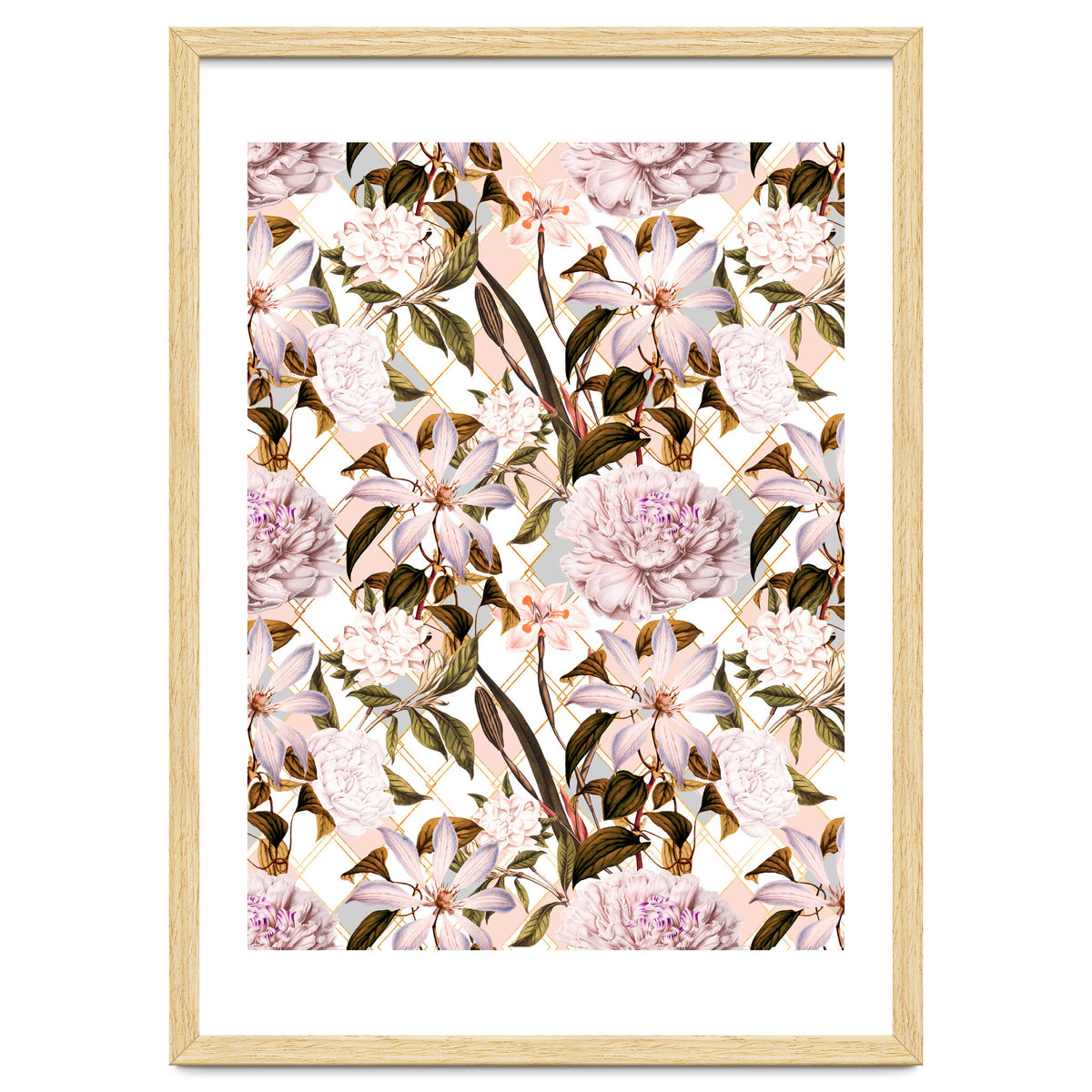 Pink flowering in geometric