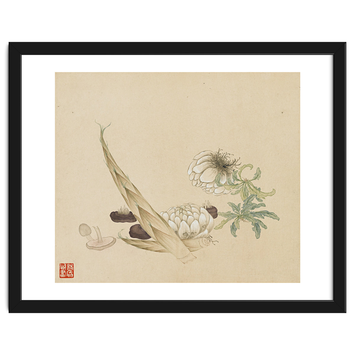 Wang Chengyu ~flowers, Vegetables, Lilies, Bamboo Shoots, Leaves, Mushrooms, Vegetables