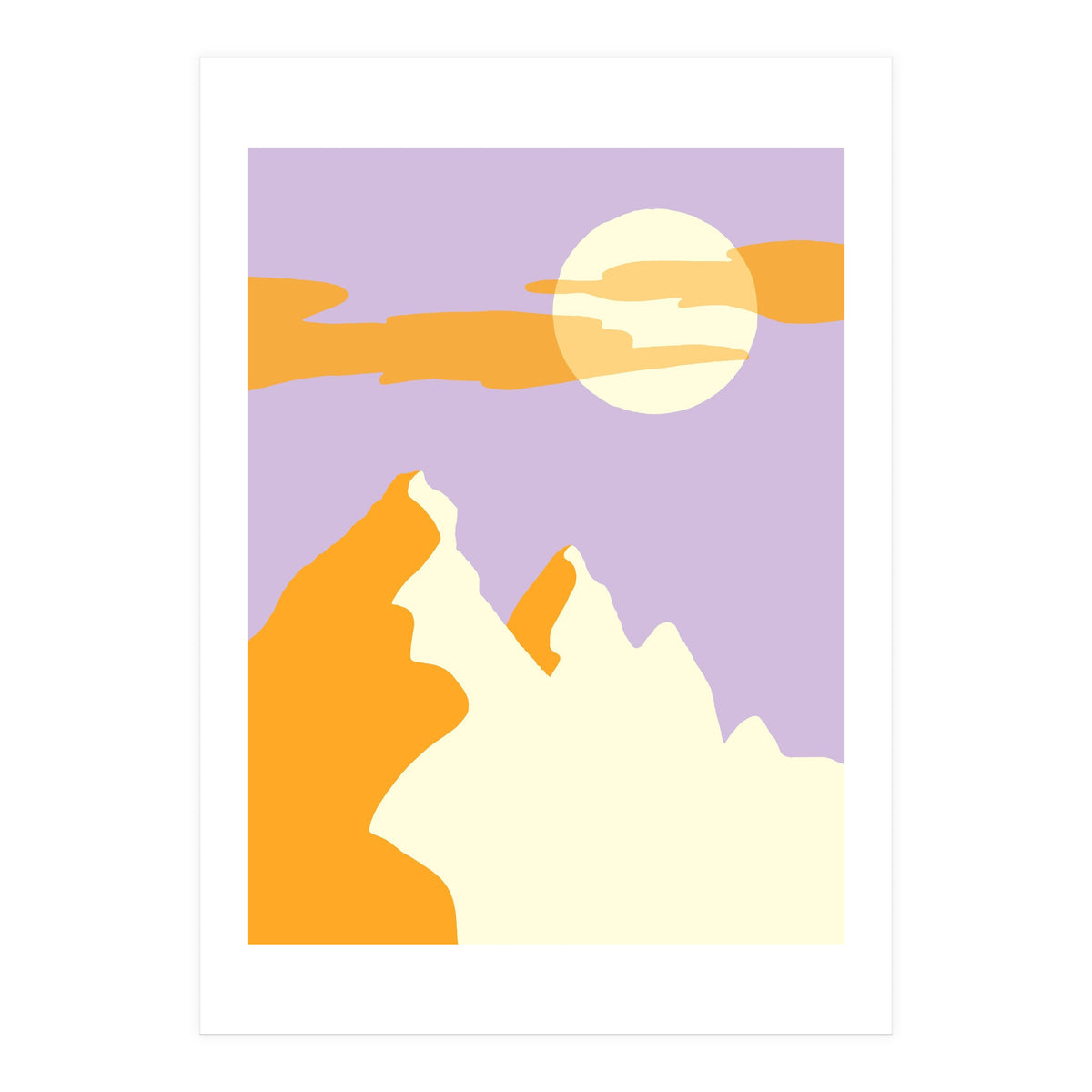 Pastel Minimal Landscape (Print Only)
