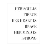 Fierce, Brave, Strong Female Empowerment Quote (Print Only) thumbnail