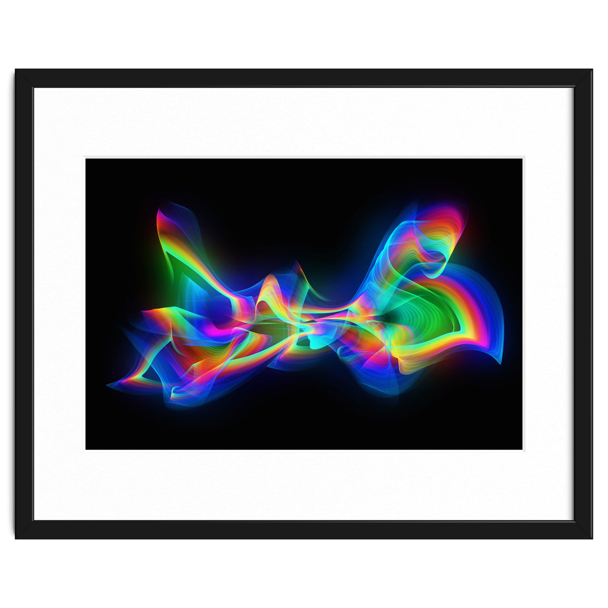Abstract Colorful Flame Waves