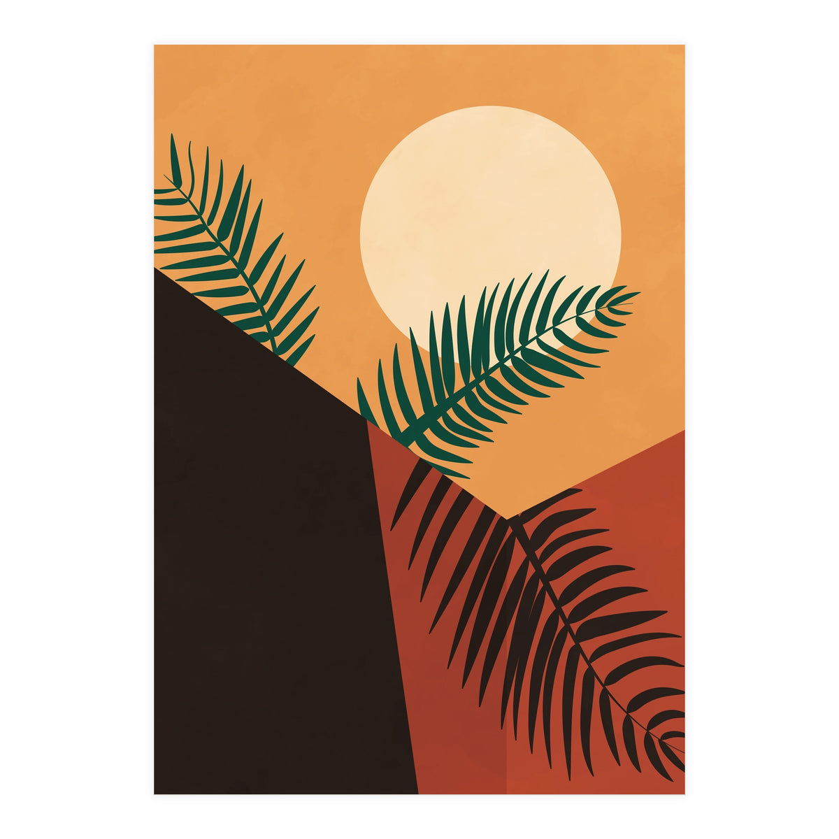 Bohemian Palm Tree Leaves (Print Only)