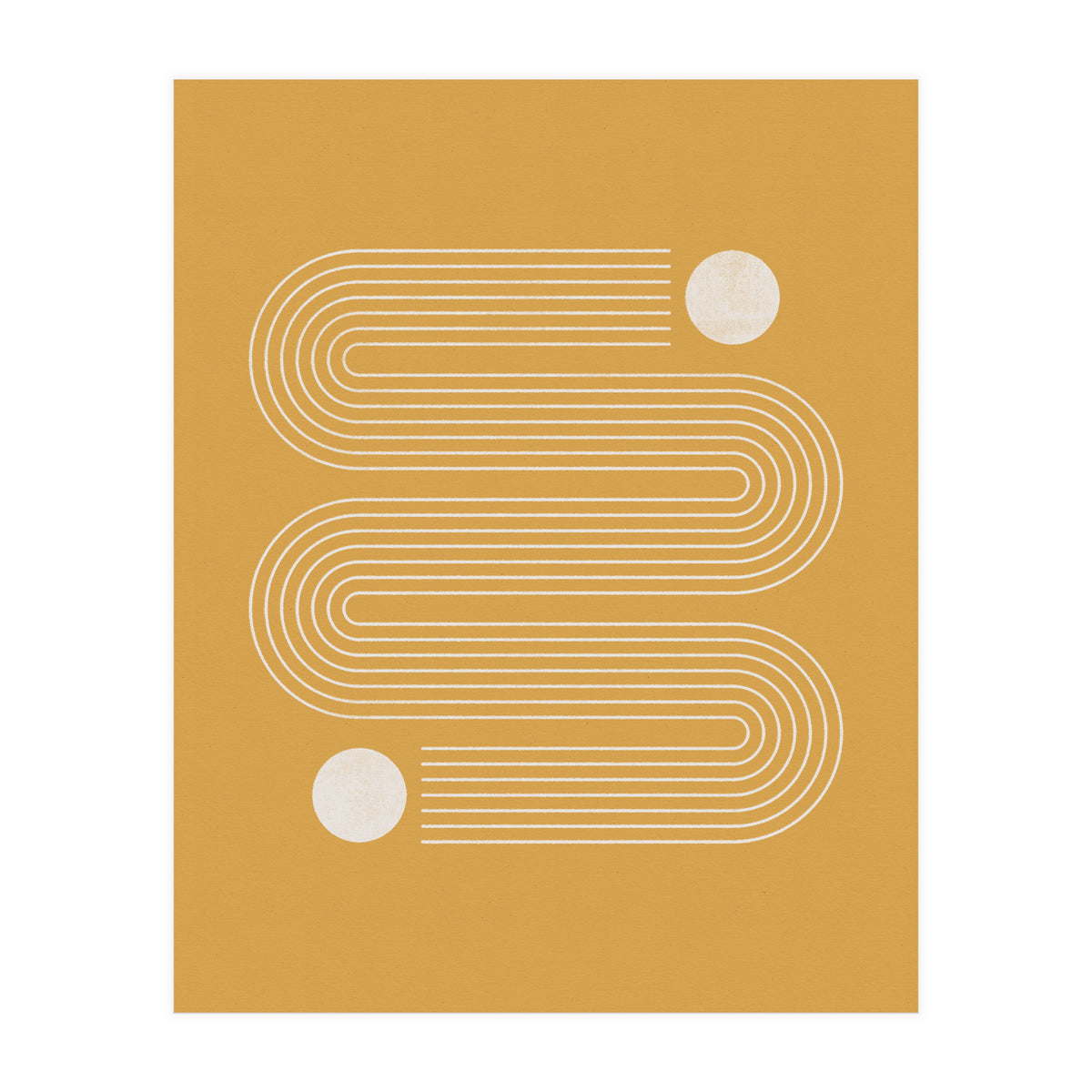 Mid-Century Modern No.20 - Woodblock Print (Print Only)