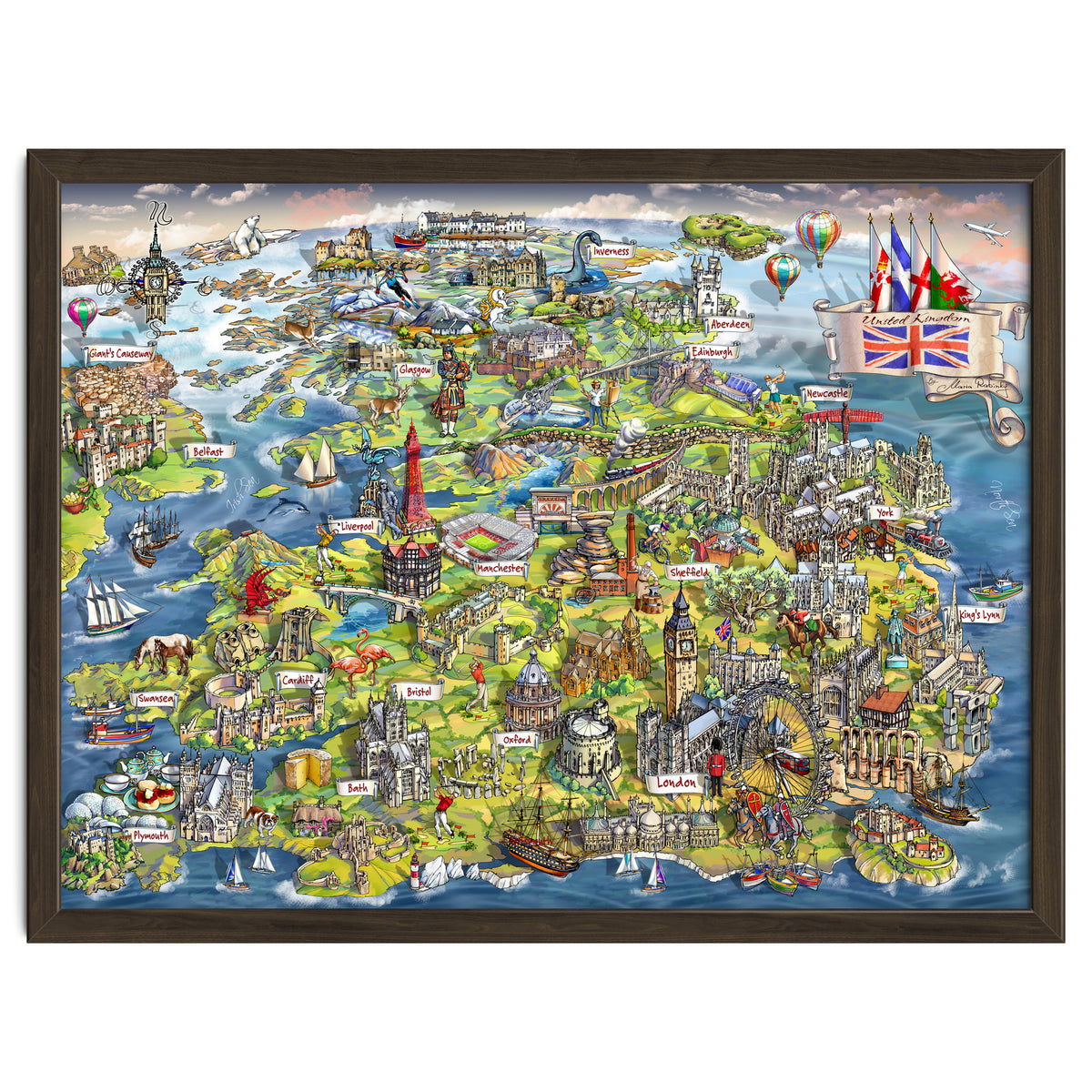 Illustrated Map Of The United Kingdom