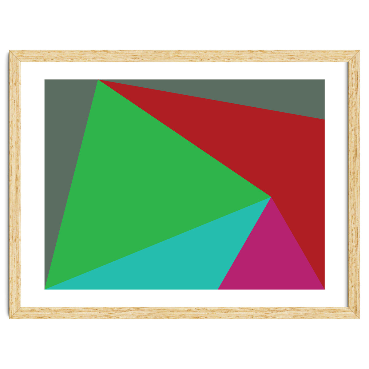 Geometric Shapes No. 19 -  green, magenta & blue