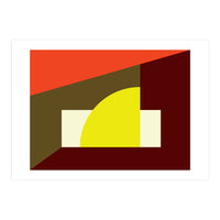 Geometric Shapes No. 9 - yellow, orange & brown (Print Only)