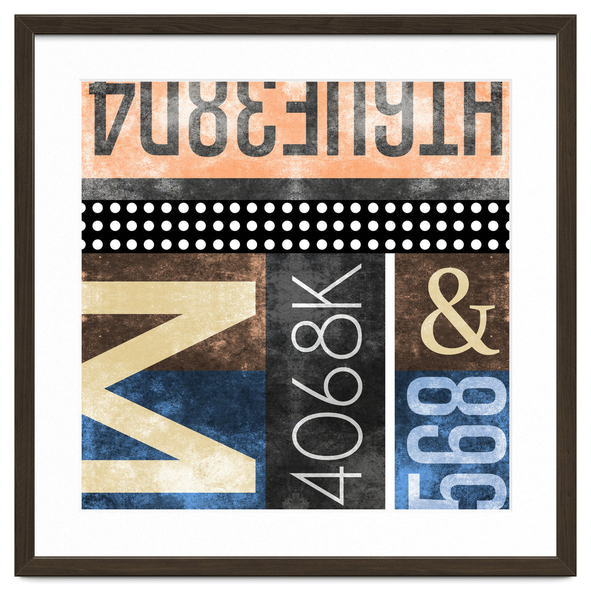 Typographic Industrial Abstract - M