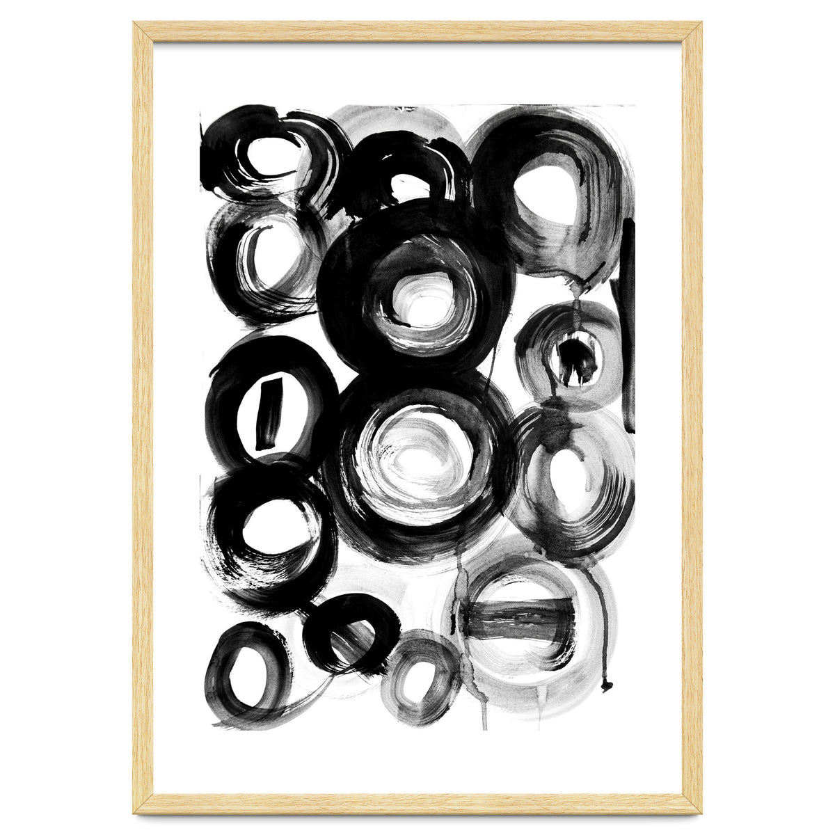 Black and White Ink Circles