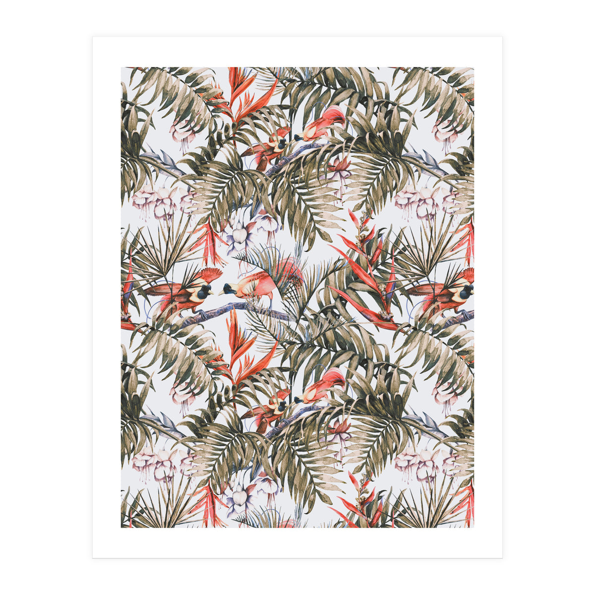 Exotic birds in the jungle paradise (Print Only)