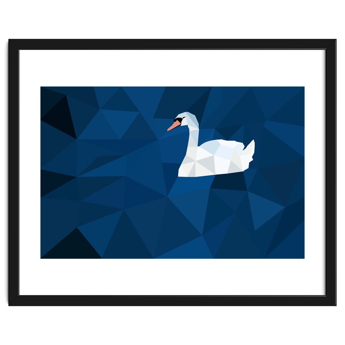 Swan In Water Artwork