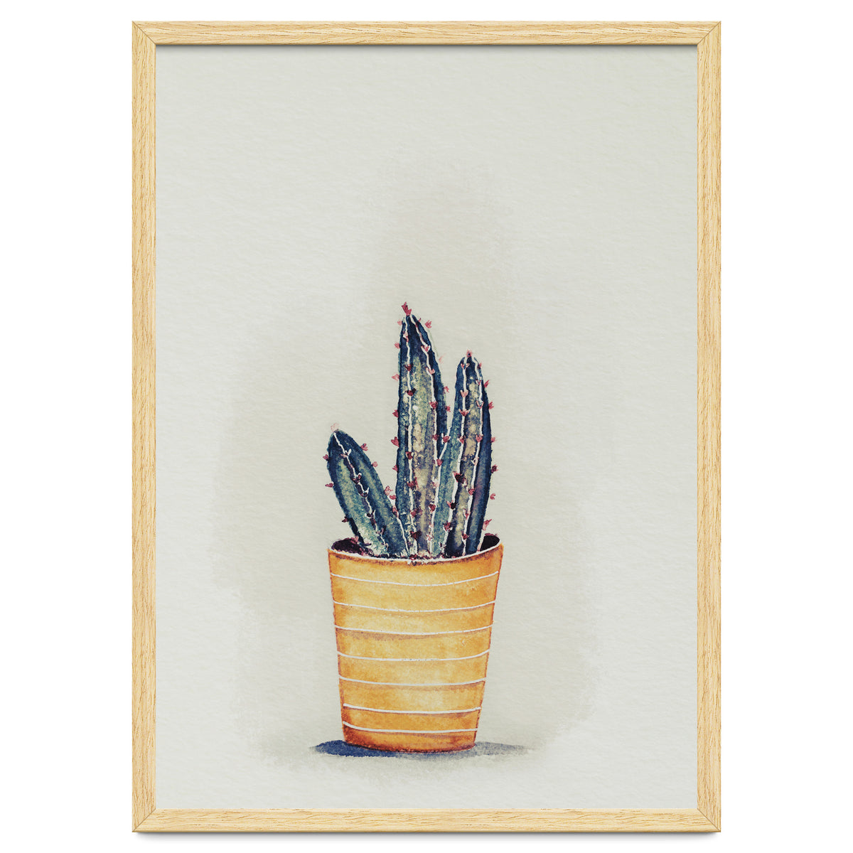 Cactus in yellow pot