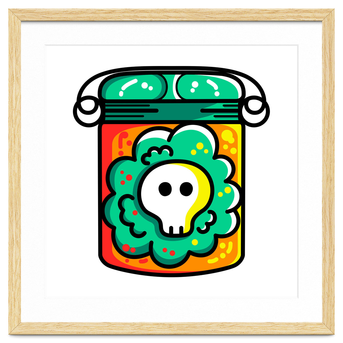 Kawaii Cute Skull In A Jar