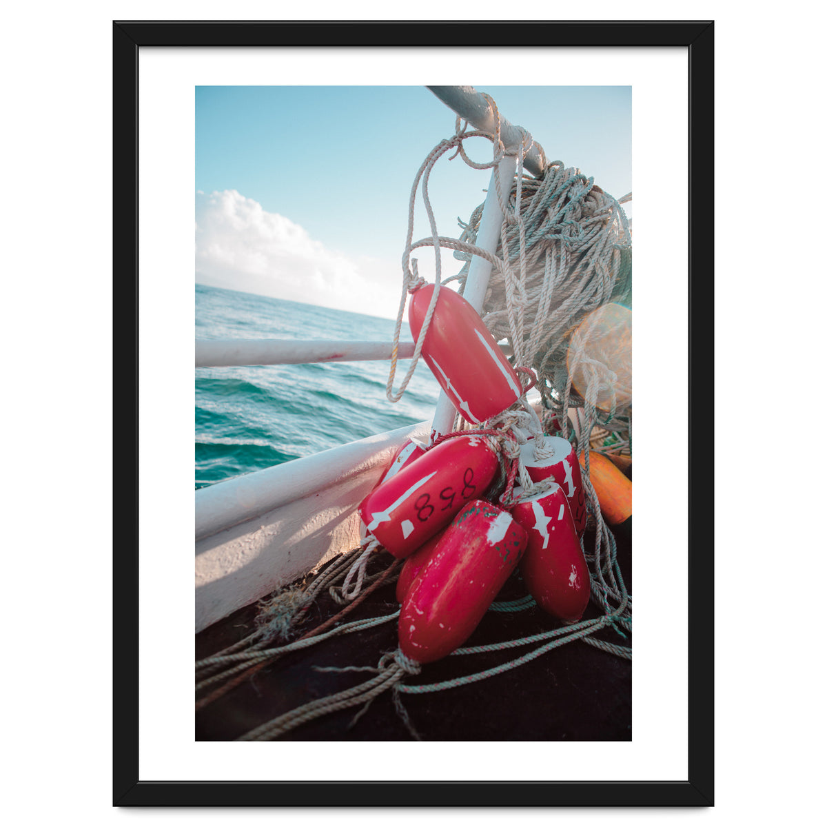 Buoys on a fishing boat
