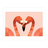 Flamingo Bird Low Poly Art  (Print Only) thumbnail