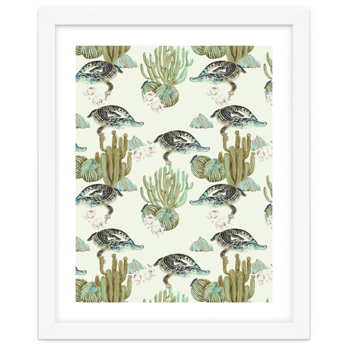 Crocodile pattern on the cactus