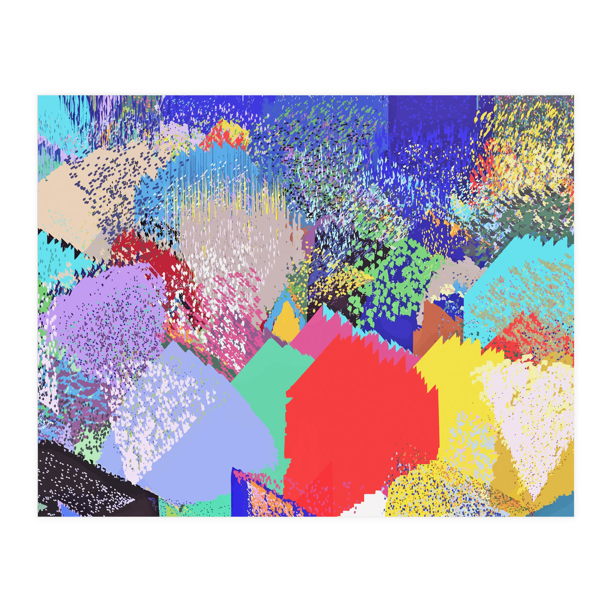 Modern Life, Abstract Contemporary Graphic Design, Eclectic Colorful Shapes (Print Only)