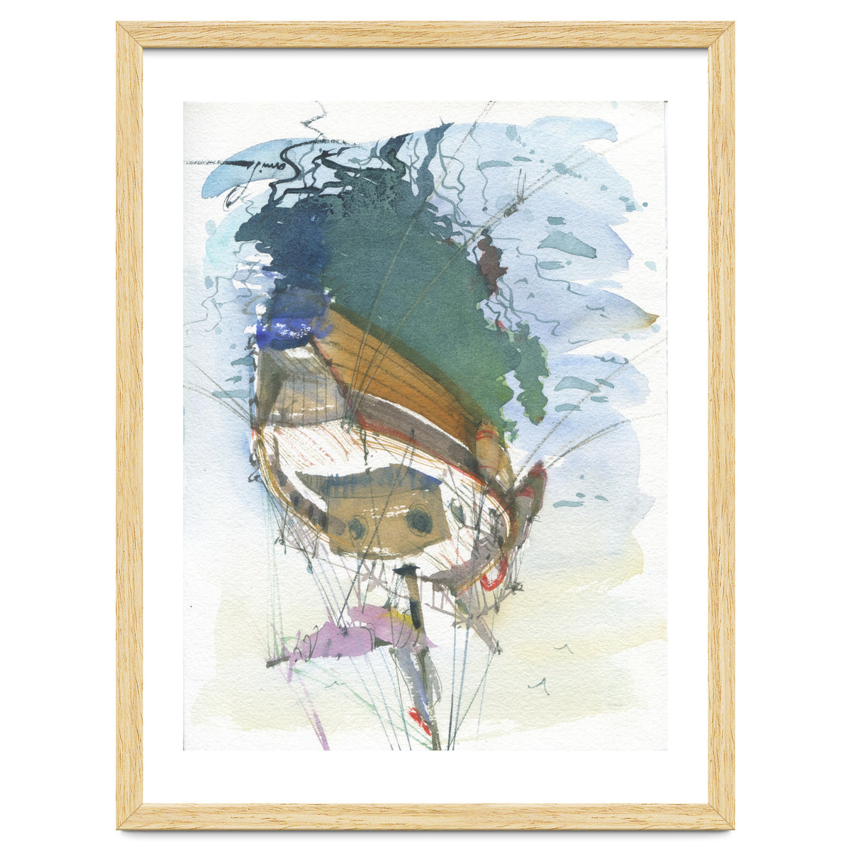 Yacht painting art watercolor