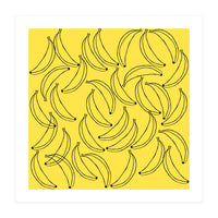 Bananas pattern on yellow background (Print Only)