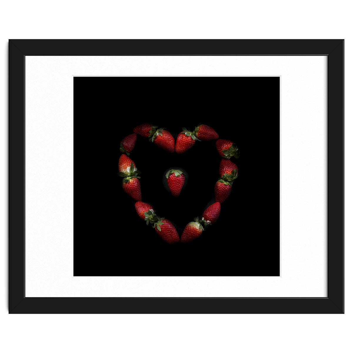 Heart of strawberries