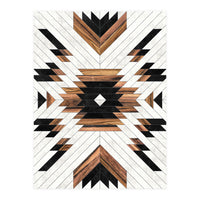 Urban Tribal Pattern No.5 - Aztec - Concrete and Wood (Print Only)