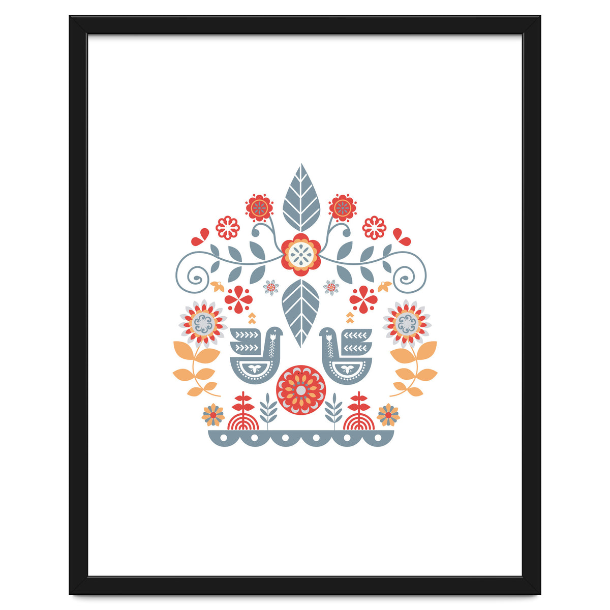 Scandinavian Folk Art Pattern