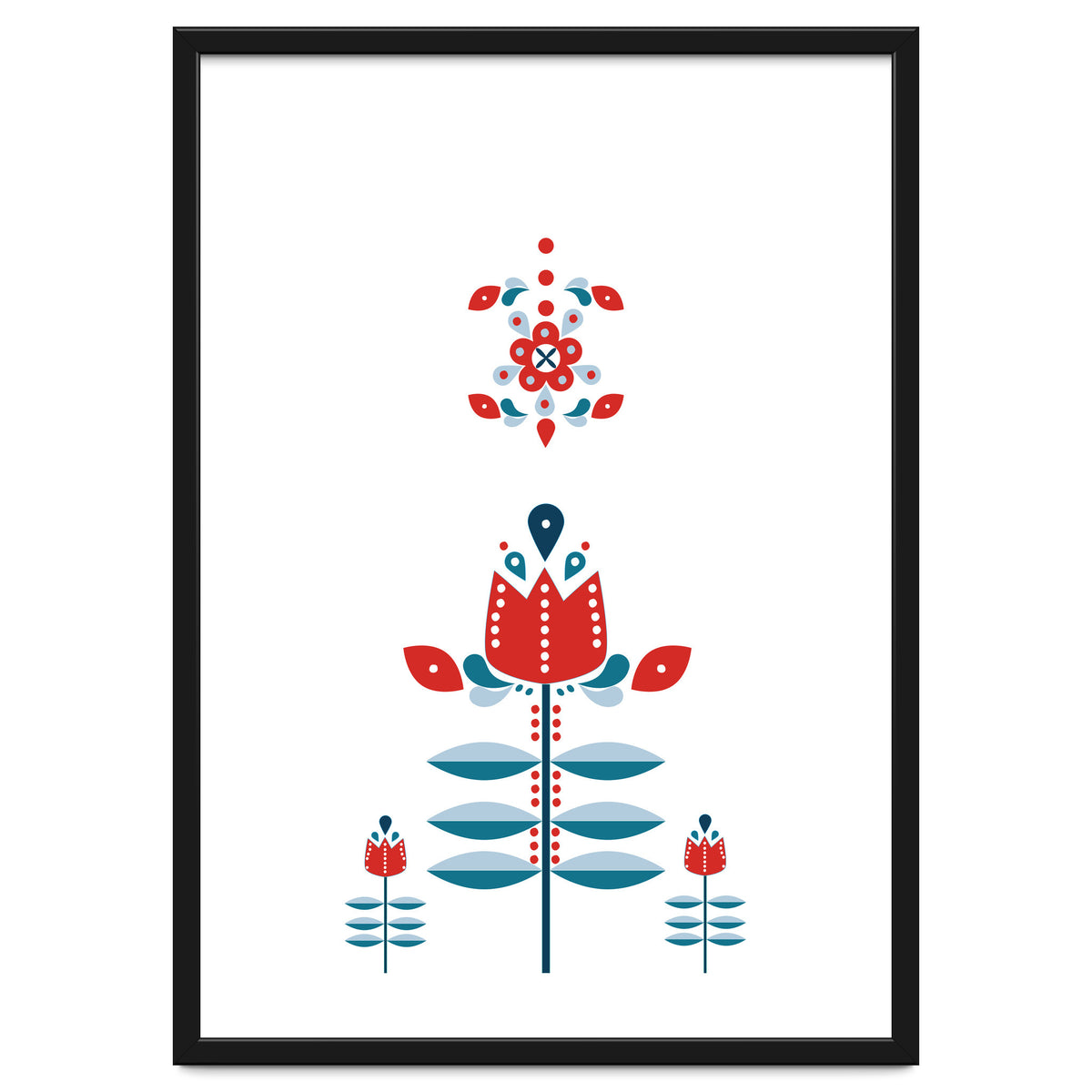 Scandinavian Folk Flowers