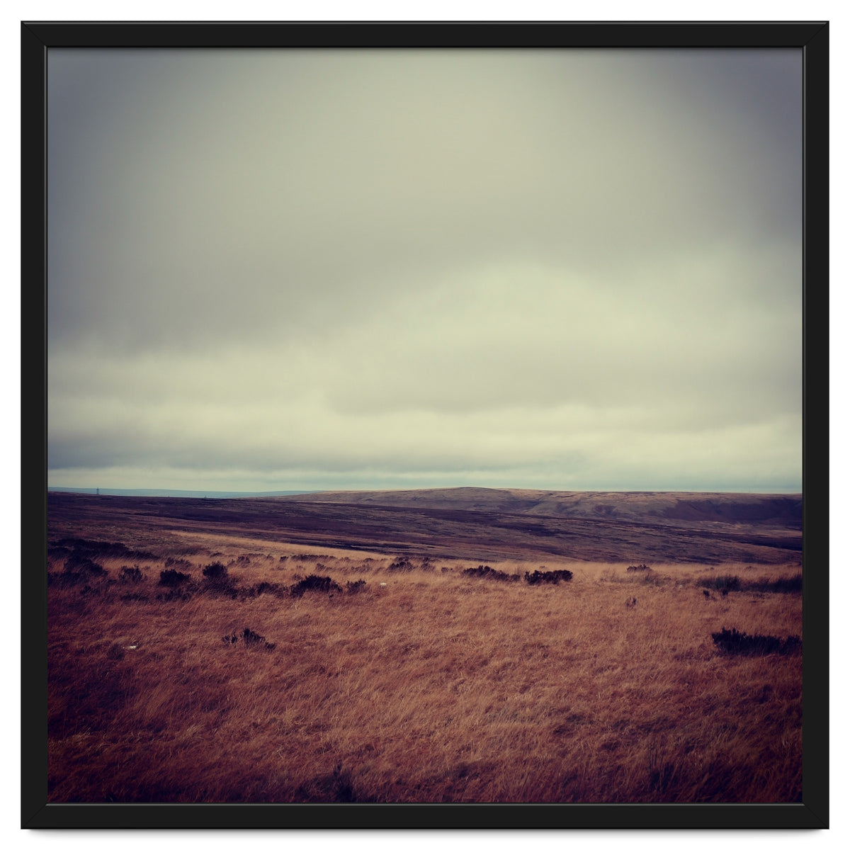 Bleak winter landscape of Saddleworth Moor
